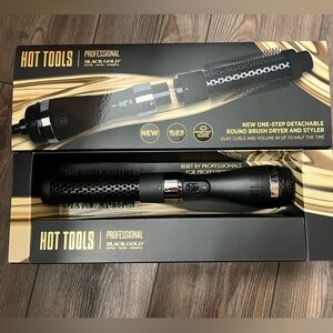 Hot Tools Black Gold Round Brush Dryer and Styler - Black